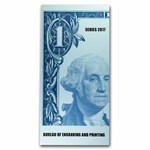 2017 (B-New York) $1.00 FRN CU (Fr#3003-B) 5 Uncut sheet