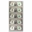 2017 (B-New York) $1.00 FRN CU (Fr#3003-B) 5 Uncut sheet