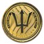 2017 Barbados 1/5 oz Gold Trident BU