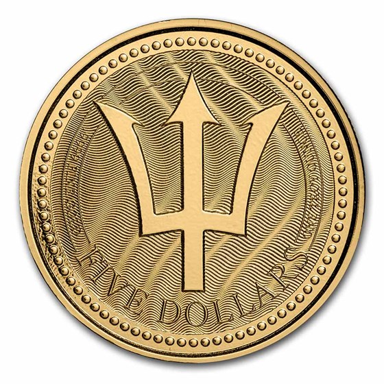2017 Barbados 1 oz Gold Trident BU (Capsule Only) 2017 Barbados 1 oz Gold Trident BU (Capsule Only)