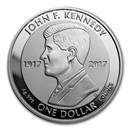 2017 BVI 1 oz Silver John F. Kennedy Reverse Proof