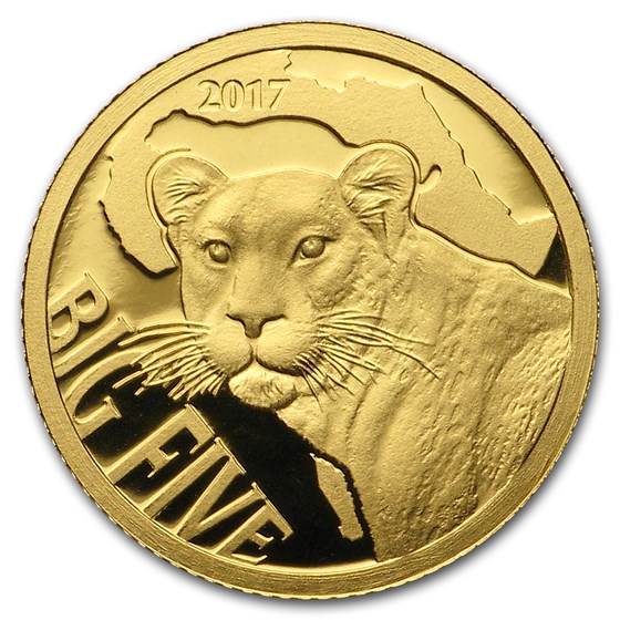 2017 Cameroon 1/2 gram Gold Leopard Proof (The Big Five) 2017 Cameroon 1/2 gram Gold Leopard Proof (The Big Five)