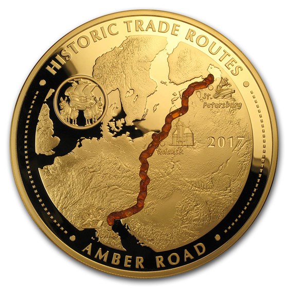 2017 Cameroon 5 oz Gold Proof Historic Trade Routes (Amber Road) 2017 Cameroon 5 oz Gold Proof Historic Trade Routes (Amber Road)