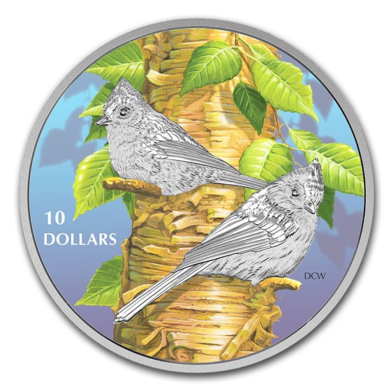 2017 Canada 1/2 oz Ag $10 Birds Among Nature: Tufted Titmouse 2017 Canada 1/2 oz Ag $10 Birds Among Nature: Tufted Titmouse