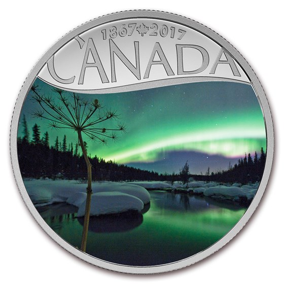2017 Canada 1/2 oz Silver $10 Canada's 150th: Aurora Borealis 2017 Canada 1/2 oz Silver $10 Canada's 150th: Aurora Borealis