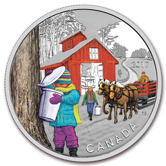 2017 Canada 1/2 oz Silver $10 The Sugar Shack Proof 2017 Canada 1/2 oz Silver $10 The Sugar Shack Proof