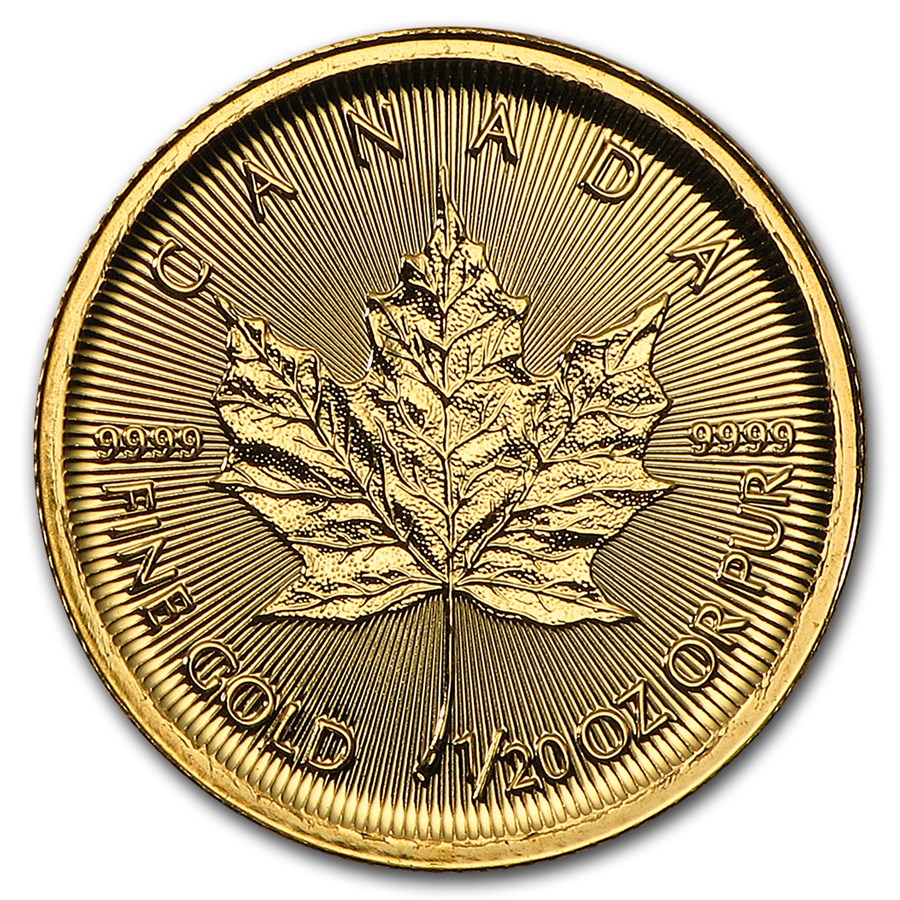 2017 Canada 1/20 oz Gold Maple Leaf BU