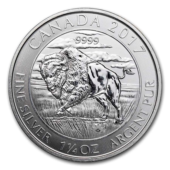2017 Canada 1.25 oz Silver $8 Bison BU (abrasions) 2017 Canada 1.25 oz Silver $8 Bison BU (abrasions)