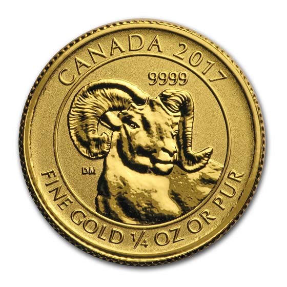 2017 Canada 1/4 oz Gold Big Horn Sheep BU 2017 Canada 1/4 oz Gold Big Horn Sheep BU