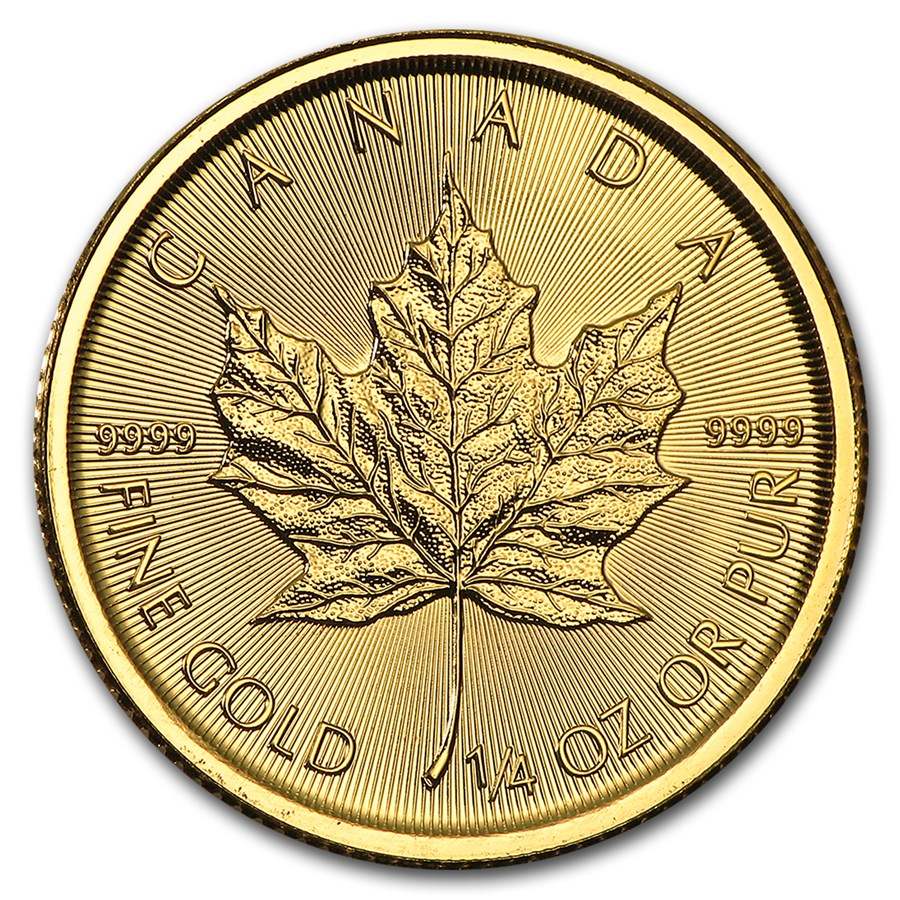 2017 Canada 1/4 oz Gold Maple Leaf BU