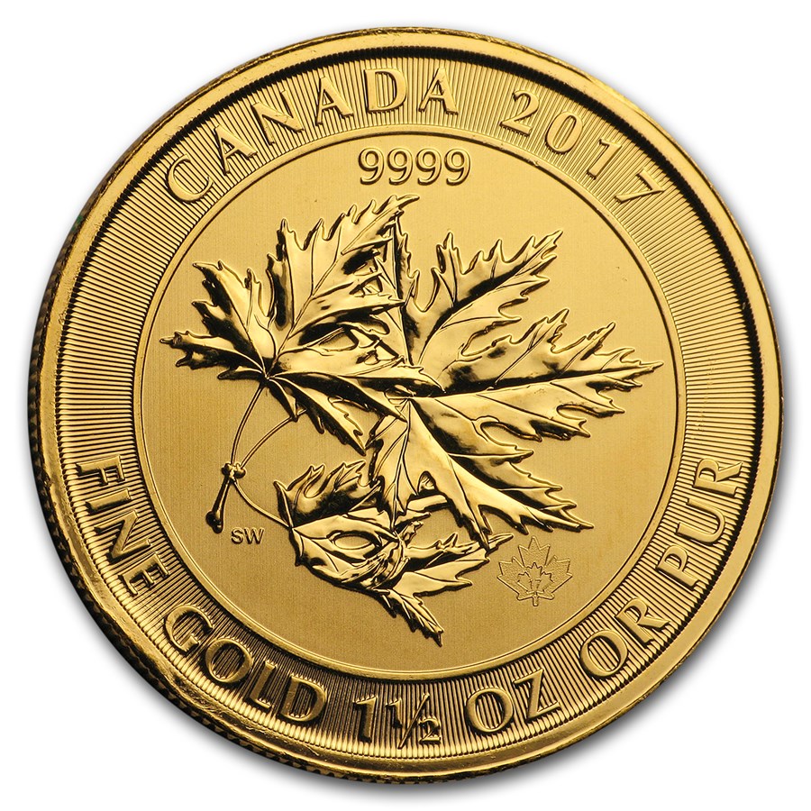 Buy 2017 Canada 1.5 oz Gold 150 Megaleaf BU (Damaged) APMEX