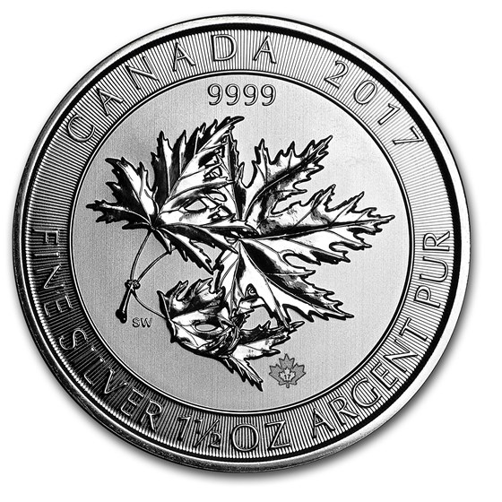 2017 Canada 1.5 oz Silver $8 SuperLeaf BU 2017 Canada 1.5 oz Silver $8 SuperLeaf BU