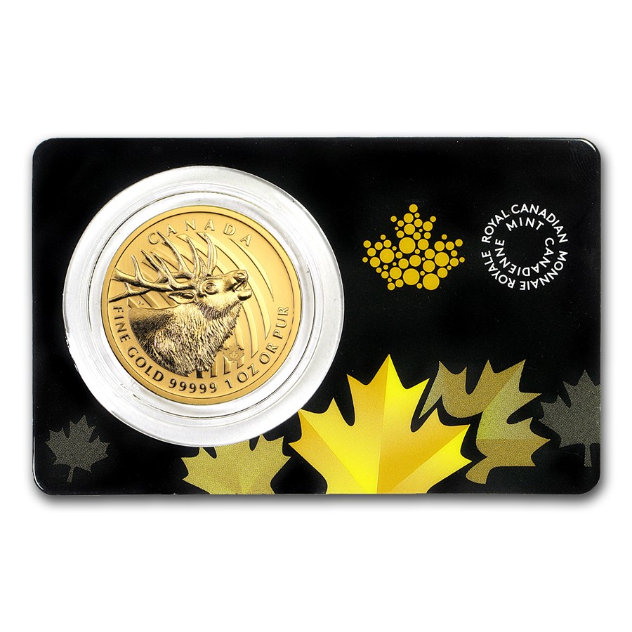 2017 Canada 1 oz Gold Elk .99999 BU (Assay Card)