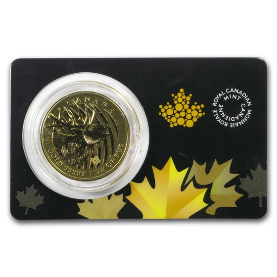 2017 Canada 1 oz Gold Elk .99999 BU (Dmgd/No Assay)