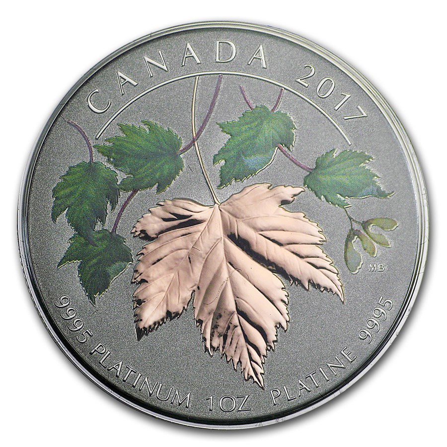 2017 Canada 1 oz Platinum $300 Maple Leaf Forever