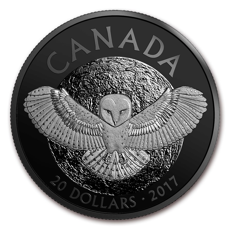 2017 Canada 1 oz Silver $20 Nocturnal By Nature: The Barn Owl