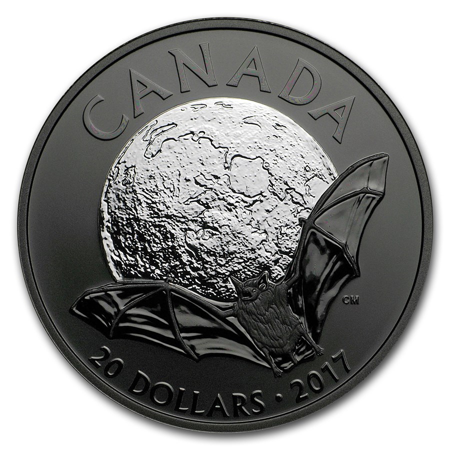 2017 Canada 1 oz Silver $20 Nocturnal By Nature: The Brown Bat
