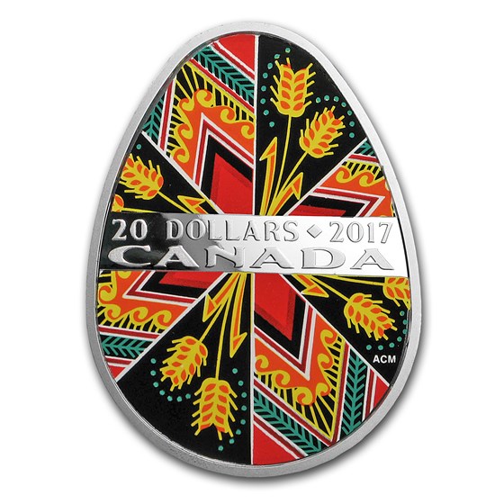 2017 Canada 1 oz Silver $20 Traditional Ukrainian Pysanka 2017 Canada 1 oz Silver $20 Traditional Ukrainian Pysanka