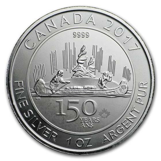 2017 Canada $5 150th Special Edition Voyageur Silver Bullion Coin 