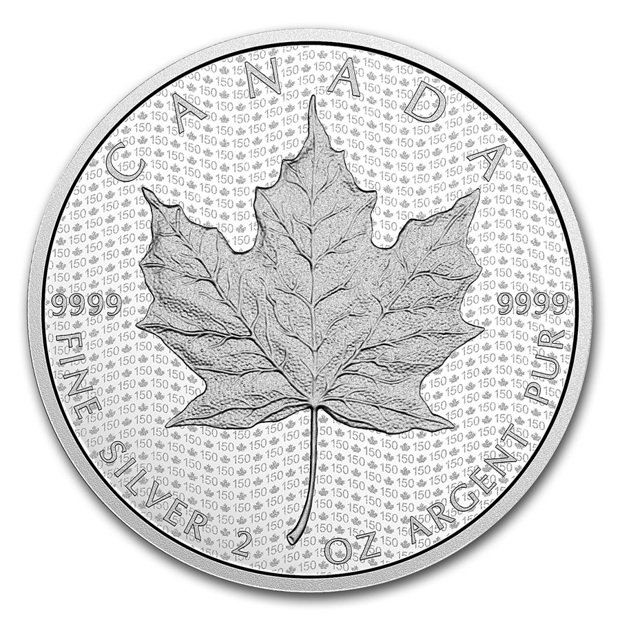 2017 Canada 2 oz Silver $10 Canada's 150 Iconic Maple Leaf Proof