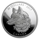 2017 Canada 2 oz Silver $30 Zentangle Art: The Great Grey Wolf