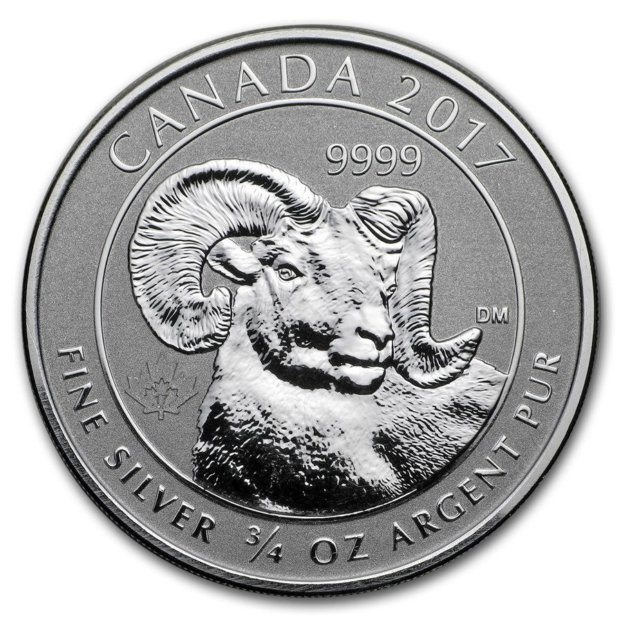 2017 Canada 3/4 oz Silver Big Horn Sheep BU