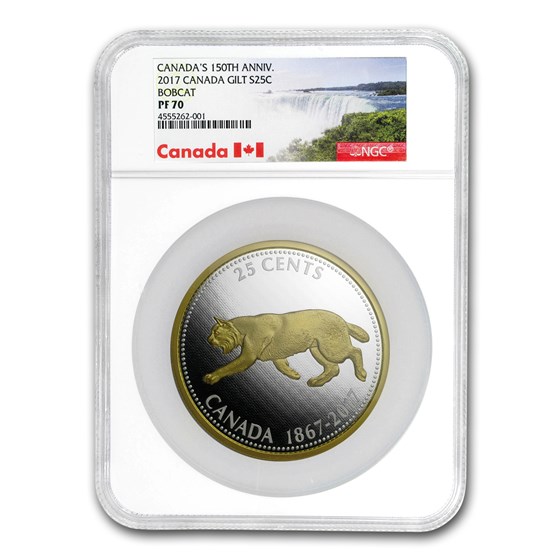 2017 Canada 5 oz Silver Big Coin Bobcat PF-70 NGC 2017 Canada 5 oz Silver Big Coin Bobcat PF-70 NGC