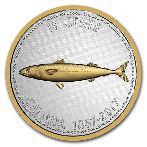 2017 Canada 5 oz Silver Big Coin Mackerel (Alex Colville Dollar) 2017 Canada 5 oz Silver Big Coin Mackerel (Alex Colville Dollar)
