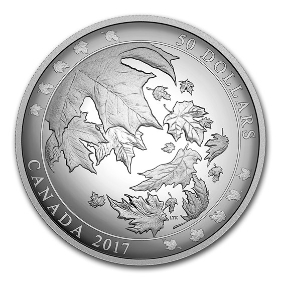 2017 Canada 5 oz Silver Maple Leaves in Motion 2017 Canada 5 oz Silver Maple Leaves in Motion
