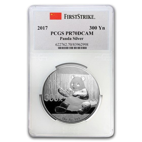 2017 China 1 kilo Silver Panda PR-70 PCGS (FirstStrike®) 2017 China 1 kilo Silver Panda PR-70 PCGS (FirstStrike®)