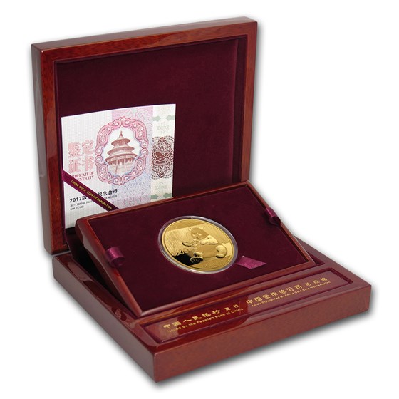2017 China 100 gram Gold Panda Proof (w/Box & COA) 2017 China 100 gram Gold Panda Proof (w/Box & COA)