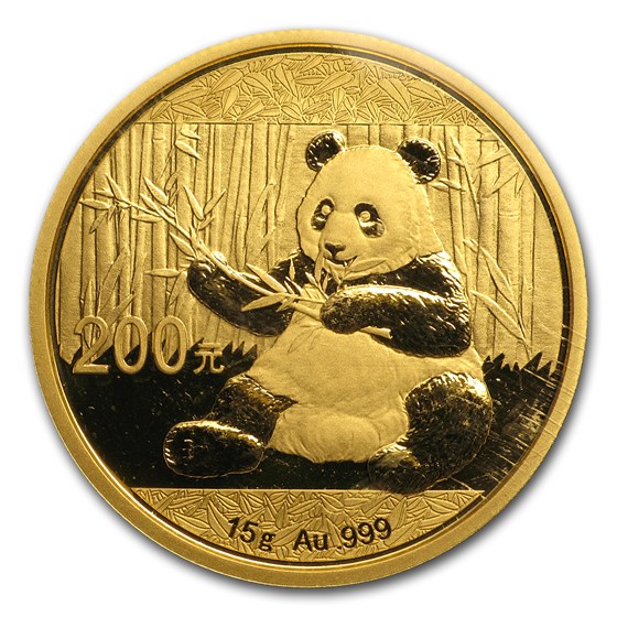 2017 China 15 gram Gold Panda BU (Sealed) 2017 China 15 gram Gold Panda BU (Sealed)