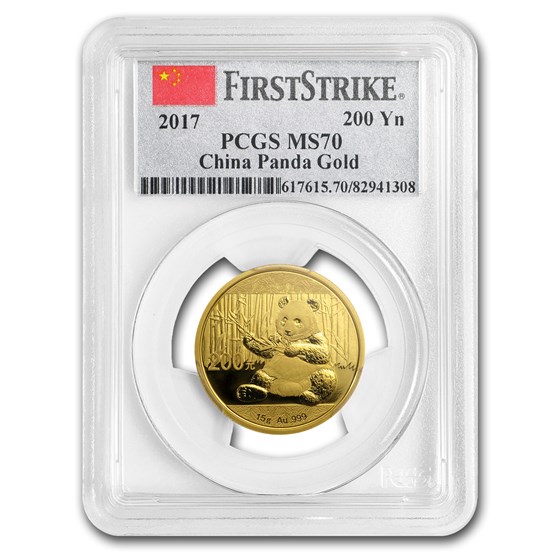 2017 China 15 Gram Gold Panda MS-70 PCGS (FS) 2017 China 15 Gram Gold Panda MS-70 PCGS (FS)