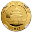 2017 China 3 gram Gold Panda MS-69 NGC