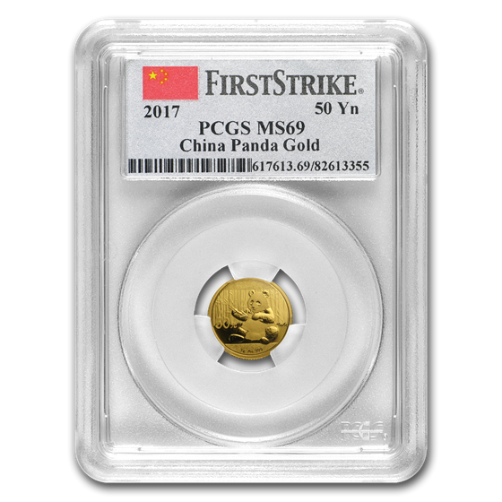 2017 China 3 gram Gold Panda MS-69 PCGS (FirstStrike®) 2017 China 3 gram Gold Panda MS-69 PCGS (FirstStrike®)