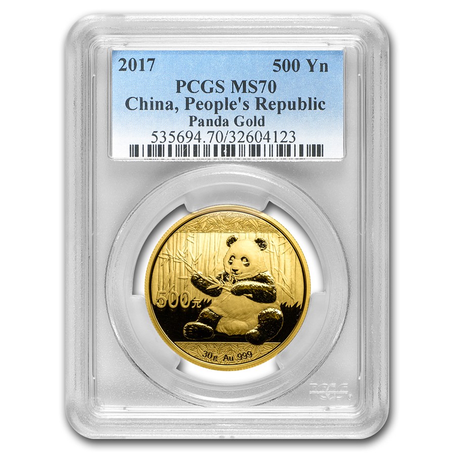 2017 China 30 Gram Gold Panda MS-70 PCGS