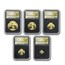 2017 China 5-Coin Gold Panda Set MS-70 NGC (Early Releases)