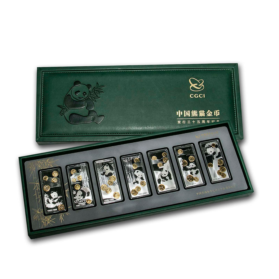 Buy 2017 China 7-Coin Silver Panda 35th Anniversary Set GEM Proof