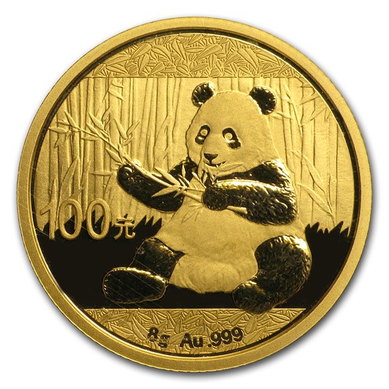 2017 China 8 gram Gold Panda BU (Sealed) 2017 China 8 gram Gold Panda BU (Sealed)