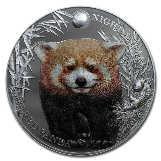2017 Cook Islands 1 oz Silver Red Panda Black Proof 2017 Cook Islands 1 oz Silver Red Panda Black Proof