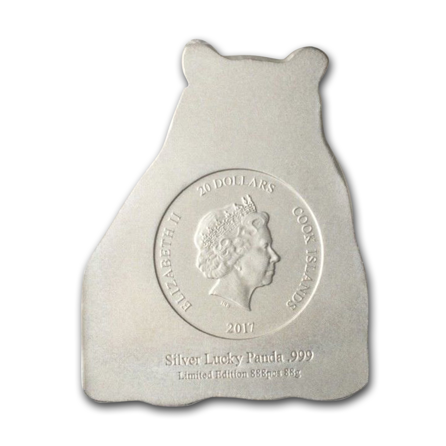 Buy 2017 Cook Islands 88 gram Antique Finish Lucky Panda MS-69