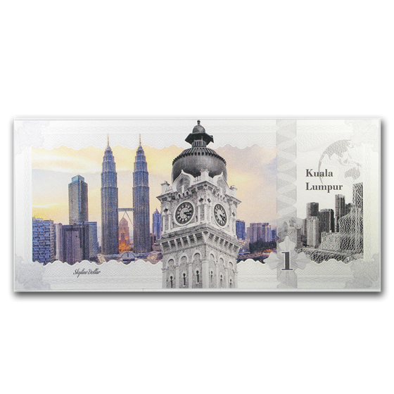 2017 Cook Islands Skyline Dollars Foil Silver Note (Kuala Lumpur) 2017 Cook Islands Skyline Dollars Foil Silver Note (Kuala Lumpur)