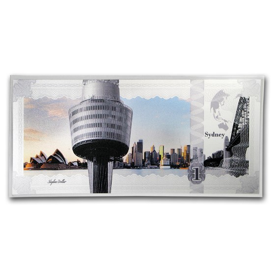 2017 Cook Islands Skyline Dollars Foil Silver Note (Sydney) 2017 Cook Islands Skyline Dollars Foil Silver Note (Sydney)
