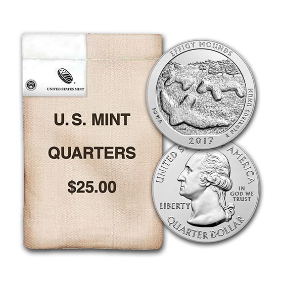 2017-D ATB Quarter Effigy Mounds Monument $25 Mint Sealed Bag 2017-D ATB Quarter Effigy Mounds Monument $25 Mint Sealed Bag