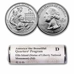 2017-D ATB Quarter Ellis Island National Monument 40-Coin Roll BU