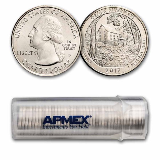 2017-D ATB Quarter Ozark Scenic Riverways 40-Coin Roll BU 2017-D ATB Quarter Ozark Scenic Riverways 40-Coin Roll BU
