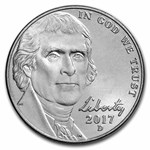 2017-D Jefferson Nickel 40-Coin Roll BU