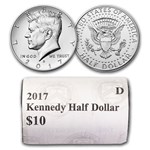2017-D Kennedy Half Dollar 20-Coin Mint Wrapped Roll BU