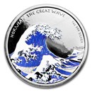2017 Fiji 1 oz Silver Great Wave Proof (Colorized)