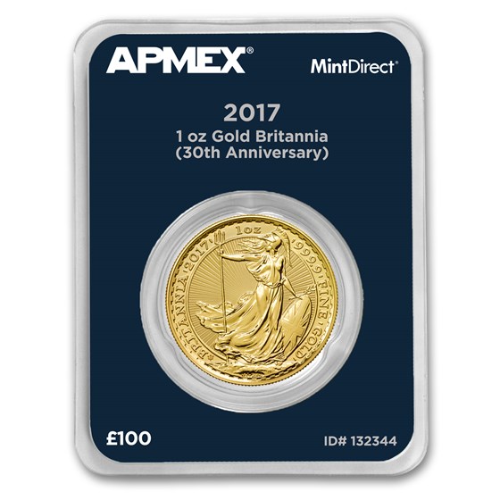 2017 GB 1 oz Gold Britannia 30th Anniversary (MintDirect®) 2017 GB 1 oz Gold Britannia 30th Anniversary (MintDirect®)